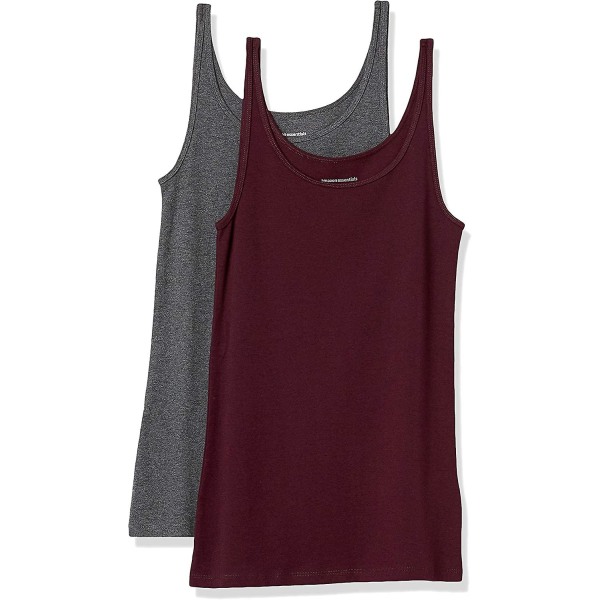 Dame Slim-fit Tynd Stroptop, Pakke med 2 Style 1 L