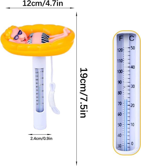 Flytende bassengtermometer, bruddtest vannmåler, vanntemperatur