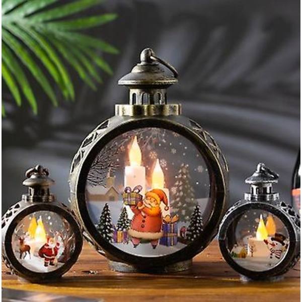Juldekoration Flamlösa Flimrande Ljus, Batteridrivna LED-Ljus$Flimrande Flamlösa Pelarljus, Batteridrivna Varm Ljus Ljus, För Bronzed Snowman S