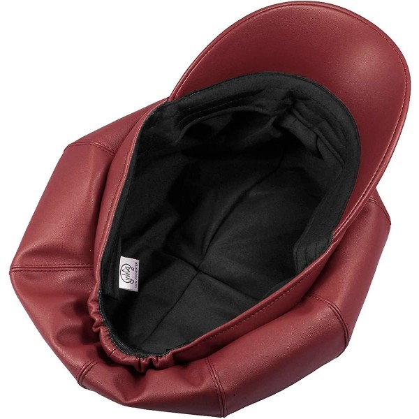 Baskrar för kvinnor. Pu läder Baker hatt Newsboy vinterhattar för damer Red