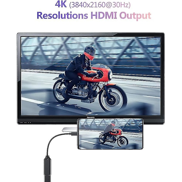 Usb C til HDMI Adapter 4k til Mac Os, Kompatibel med Macbook Pro 2019 - 5 Pak