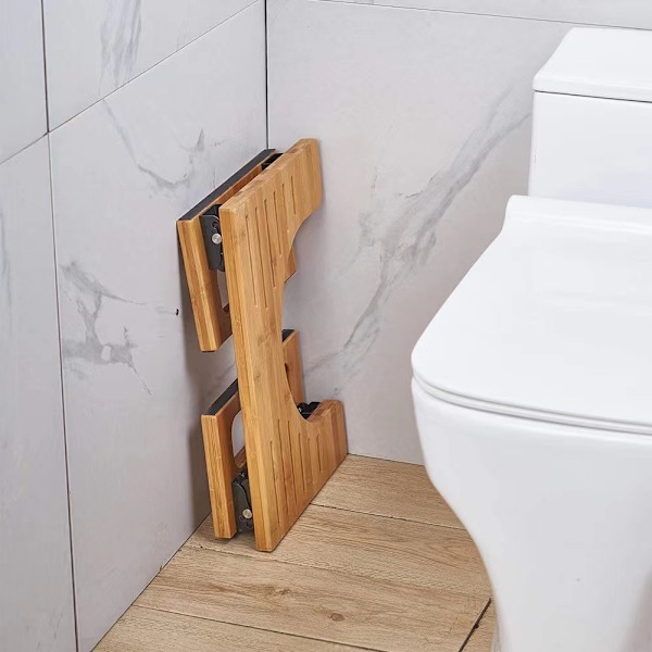 Squatty Potty Den Originale Toilet Skammel - Bambus Flip, 8\" Højde, Brun