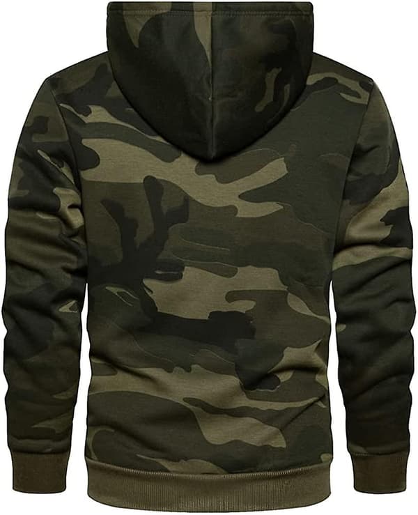 Herr Hoodie Pullover Camo Huvtröja Patchwork Topp Långärmad Hoody