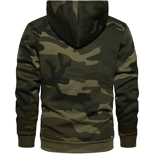 Herre Hættetrøjer Pullover Camo Hættetrøje Patchwork Top Langærmet Hættetrøje