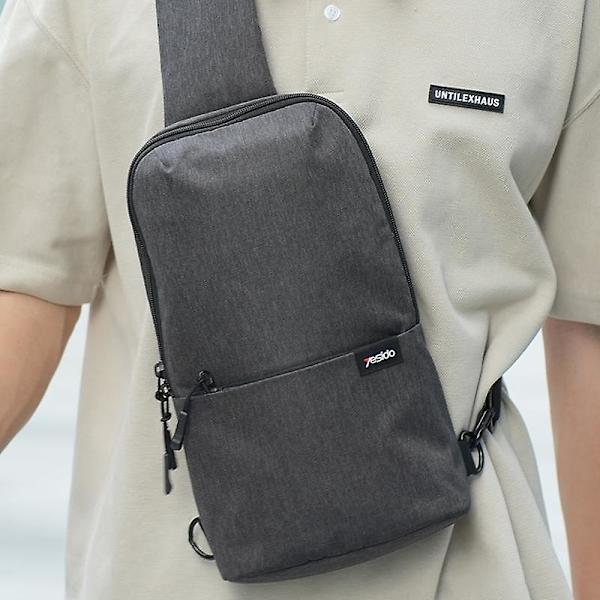 Vattentät polyester crossbody-väska för män, bröstväska, axelväska för resor, sport, dagligt bruk