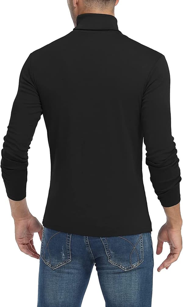 Herr tröja stickad turtleneck pullover casual slim fit långärmad tröja bas tröjor