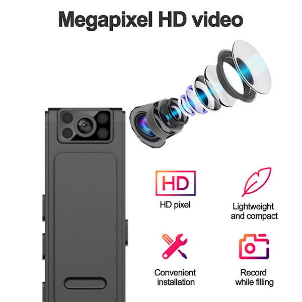 Mini Pocket Videokamera - Liten Videokamera Med Rörelsedetektering För Brottsbekämpning