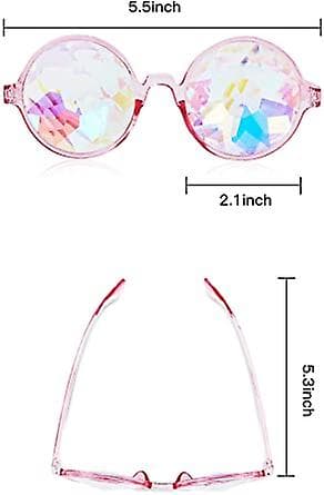 3 st Kalejdoskop Regnbåge Solglasögon Rave Goggle Glasögon, Prisma