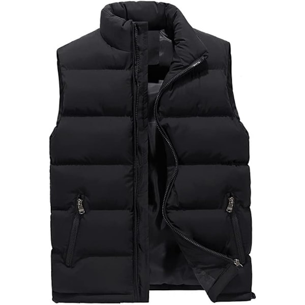 Herrar Varmhållande Väst Jacka Kavaj Väst Packbar Ultralätt Dragkedja Fickor 4XL