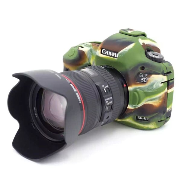 För Canon EOS 5D Mark III/5DS/5DRS Silikon Flexibelt cover case Camouflage