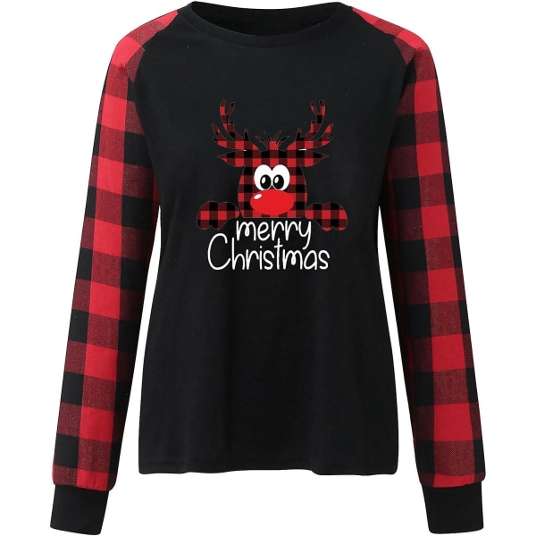 Merry Christmas Sweatshirt Rolig Letter Print Pullover för en festlig look