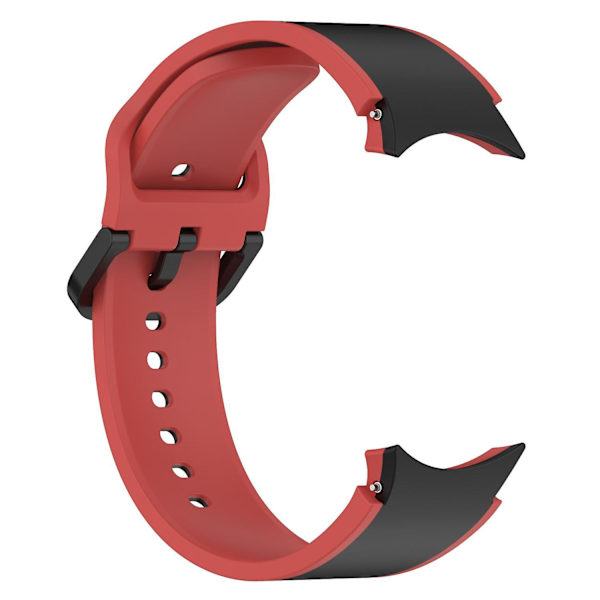 Hengittävä pehmeä silikoni kellon ranneke Samsung Galaxy Watch6 40/44mm / Watch 4/5 40/44mm /5 Pro 45mm -kelloille Black  Red