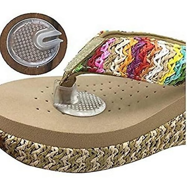 5 Par Silikone Tåbeskytter Sandaler Transparent Tåsandaler Tåpuder