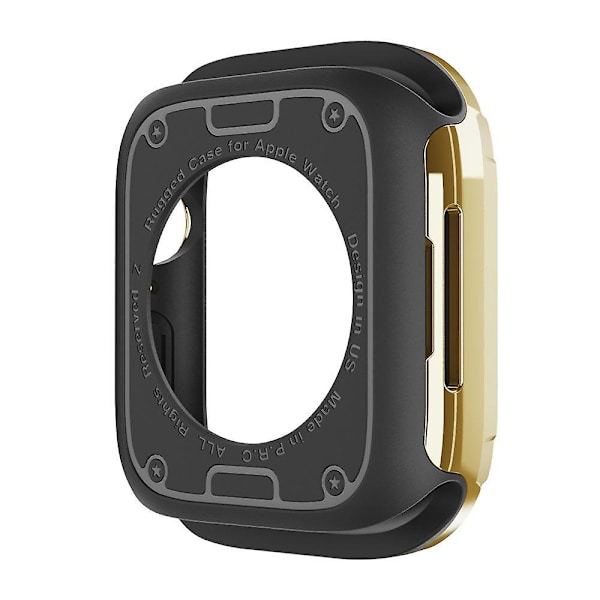 For Apple Watch Series 6 5 4 SE SE (2022) 44mm/8 7 45mm Klokke Deksel TPU+PC Anti-fall Beskyttelse Gold