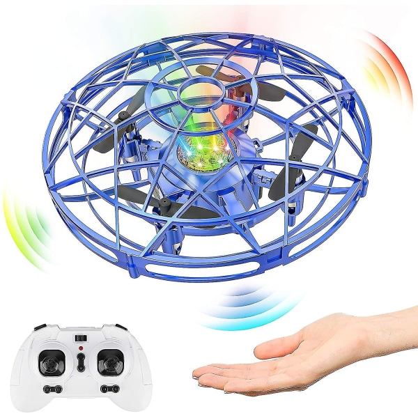 Mini Ufo Drone Børn Drenge Flyvende Legetøjsfly blue