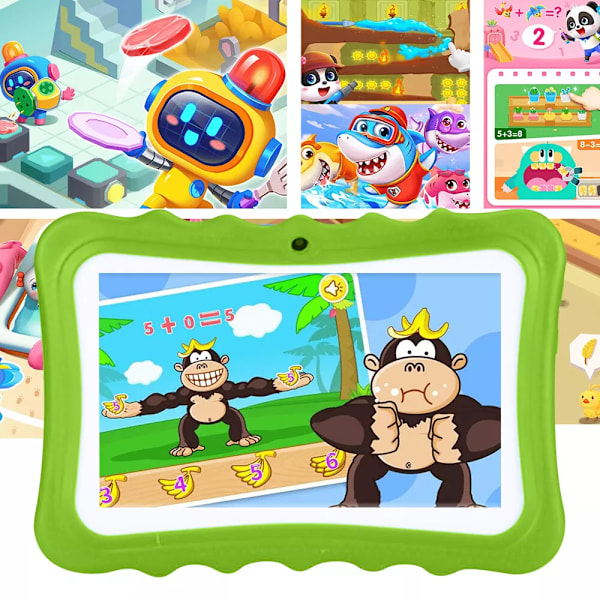 7\" Lasten Tabletti Android Tabletti PC 8 Gb Rom 1024 * 600 Resoluutio Wifi Lasten Tabletti PC Vihreä