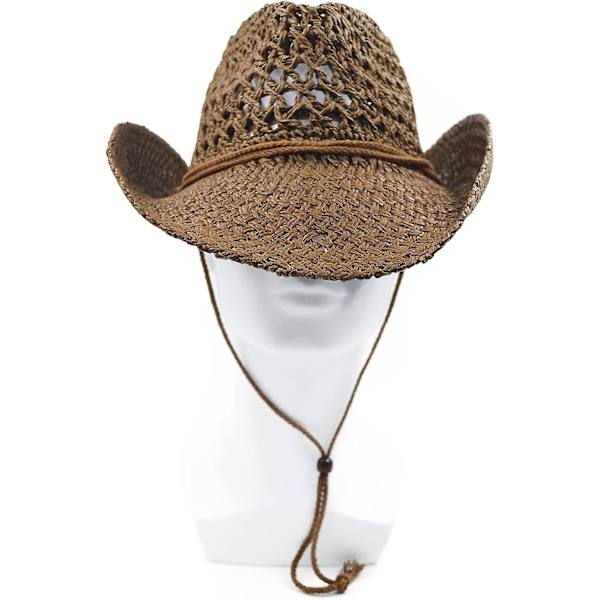 Vuxen Sol Halm Western Cowboyhatt Style 1