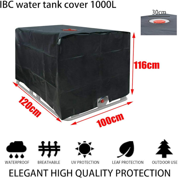 IBC-tanklock, IBC-vattentanklock tonnlock vattentät regnskydd solskyddsskyddsskydd för 1000L IBC-behållare