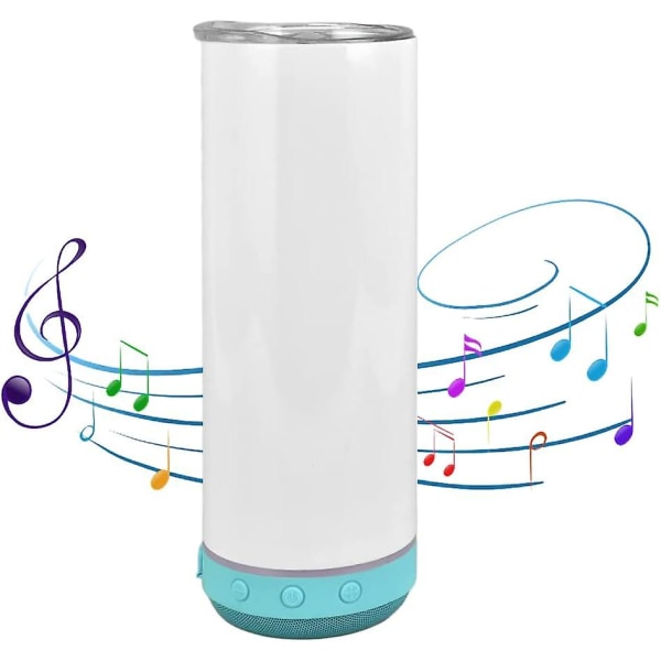 Bluetooth-högtalare, 20oz Bluetooth-musikkkopp, bärbar avtagbar rostfri sublimering musikisolerad flaska isolerad muggvakuumvattenflaska