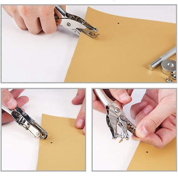 480 st metall dubbla lock nitar nitar runda nitar för diy läderhantverk väska bälte kläder kläder skor husdjur krage fixverktyg 240pcs with plier
