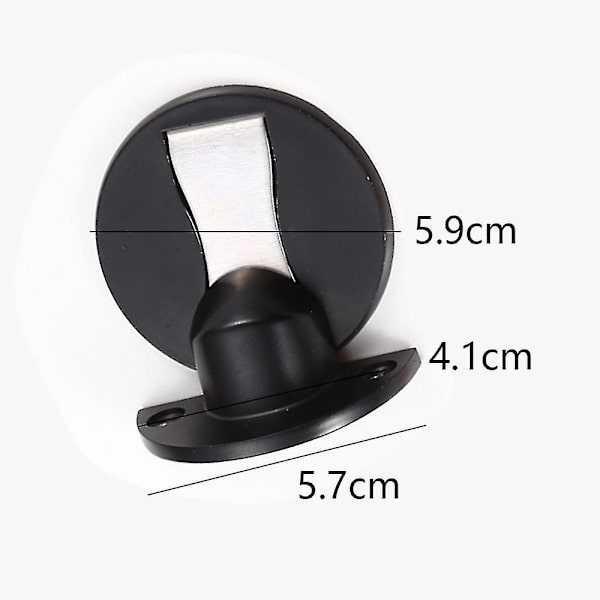 Näkymätön ruostumattomasta teräksestä valmistettu magneettinen ovenpysäytin, ruostumattomasta teräksestä valmistettu lattiamagneettinen ovenpidike black
