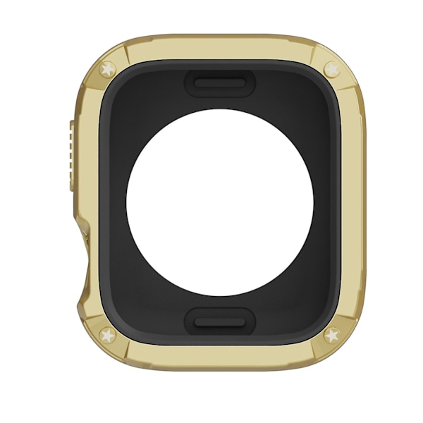 För Apple Watch Series 6 5 4 SE SE (2022) 44mm/8 7 45mm Watch Case TPU+PC Anti-drop Cover Gold