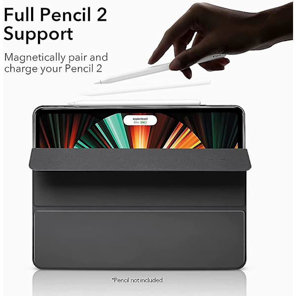 Magnetiskt fodral för Acsergery iPad Pro 12,9 tum /2020/2018 (5:e generationen/4:e generationen/3:e generationen), smart present