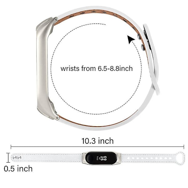 Läderersättningsrem för Samsung Galaxy Fit-e SM-R375 Dubbel tryckknapp med silverklockfodral