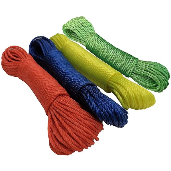1 stk. presenning nylonbindingsrep 3 mm tykkelse X 20 m lengde nylonrep snor vaskesnor