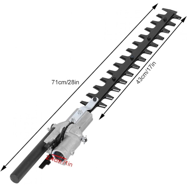 Häcktrimmer, Elektrisk Häcktrimmer Universal Häcktrimmertillbehör Expandera Dubbelsidiga Blad 7 Tänder 17-1 Tum Universal Häcktrimmer