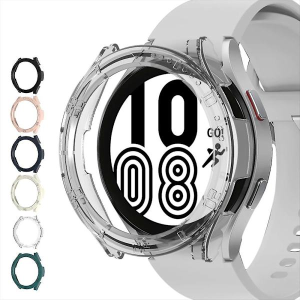 Smartklokke PC-deksel for Samsung Galaxy Watch 5 44mm, Halvt Deksel Rammebeskytter med Skala White