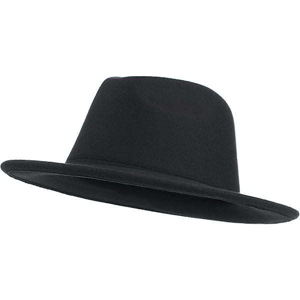 Acsergery Herre Klassisk Panama Fedora Hatt Varm Bredbremmet Unisex Trendy Fedora Jazz Caps Gave