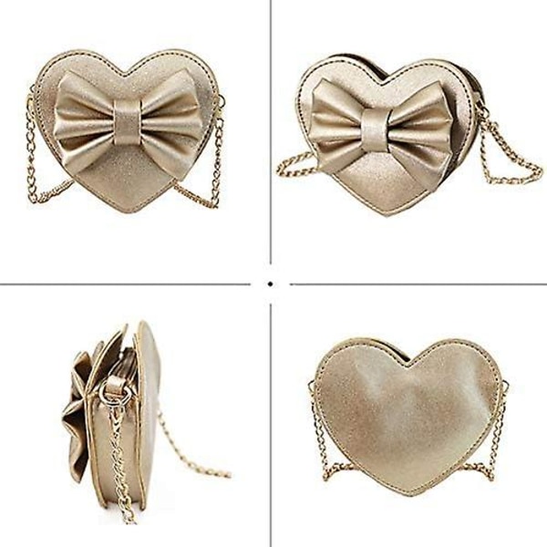 Mini Hjerteformet Crossbody Håndveske Myntpung for Småbarn Små Jenter