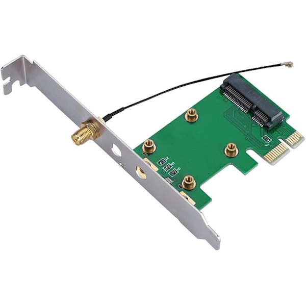 PCI Express til Mini PCI Express Kort Adapter Trådløst Nettverk Ethernet LAN Mini PCI-E Riser PC til Laptop Nettverkskort Adapter Konverter Antenne WiFi