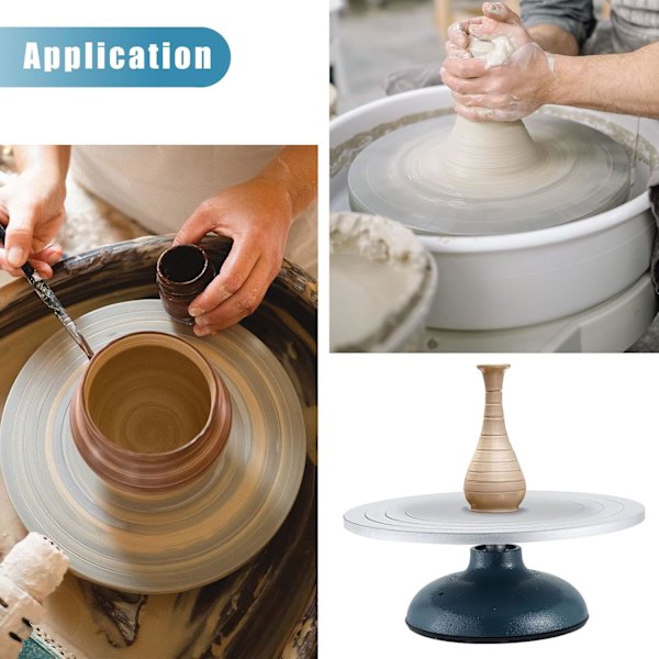 10” Diameter Sculpteringshjul - Robust All-Metallkonstruktion & Snurrplatta med Kullager