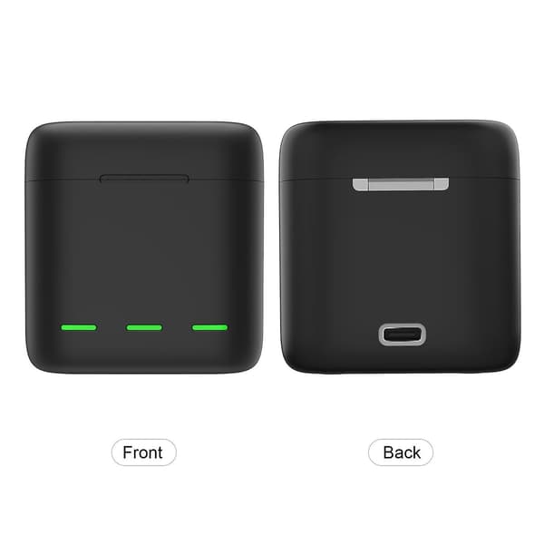 3-kanals USB Batteri Hurtiglader Batterier Oppbevaring Bæreveske