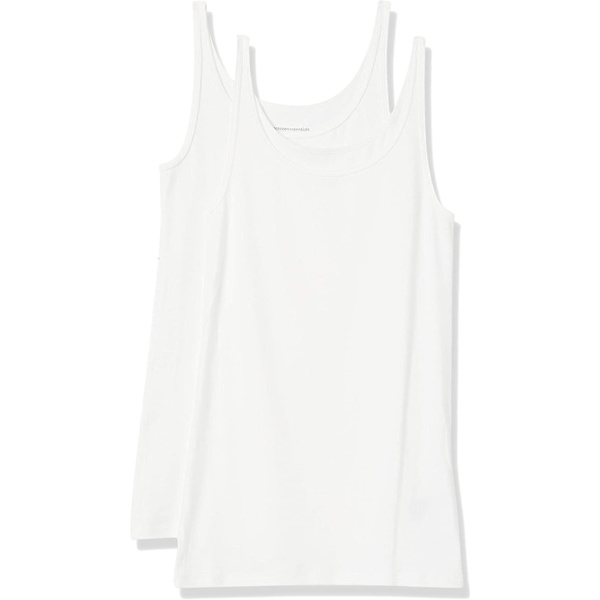 Slim-fit tanktopp med tynne stropper for kvinner, 2-pakning Style 10 M