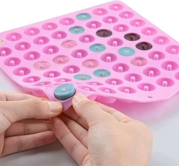 Silikon Godteriformer, 2 stk Mini Donuts Sjokoladeformer Voks Smelteform For Acsergery DIY Gave
