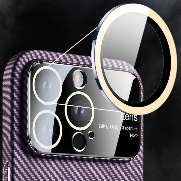 Karbonfiber Magnetisk Deksel til iPhone 15 Pro Max, Logo Visning Ultratynt Deksel med Linsebeskyttelse, Kompatibelt med Magsafe Silver-Black For iPhone 15 Pro Max