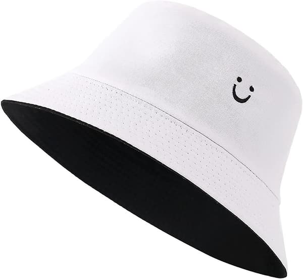 Vendbar Dame Bucket Hat, Sommer Mode Fisker Strand Solhatte