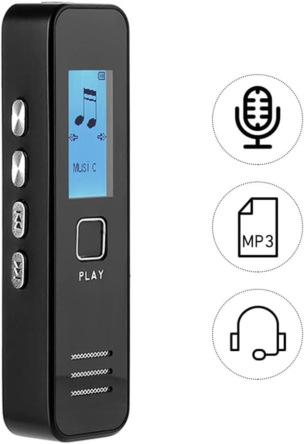 Digital Röstinspelare Audio Diktafon MP3-spelare USB Flash-disk för Möten