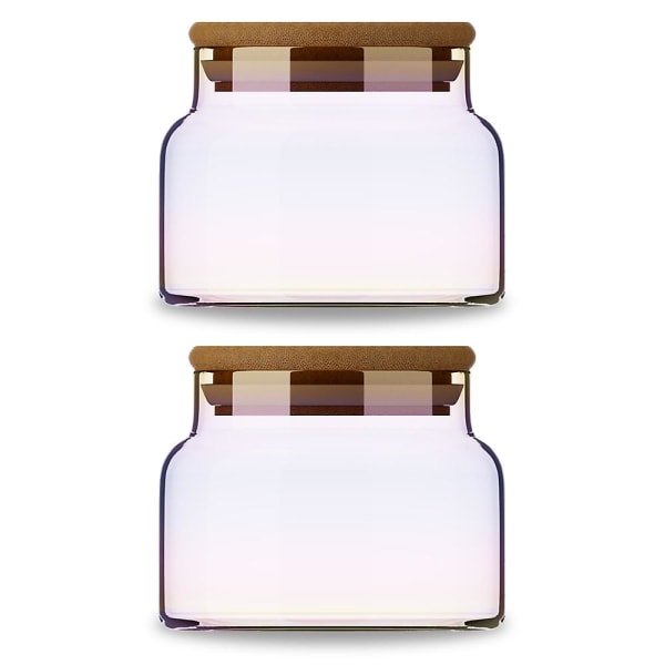 2-pack glasburk, skafferiburk med lock och tätningsring, matförvaringsbehållare för hem, kök och skafferi Style 3