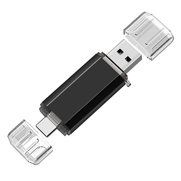 Højhastigheds 64gb Roterende Usb-drev - Otg Funktion Til Smartphones, Tablets, Pc - Hvid Black 128GB