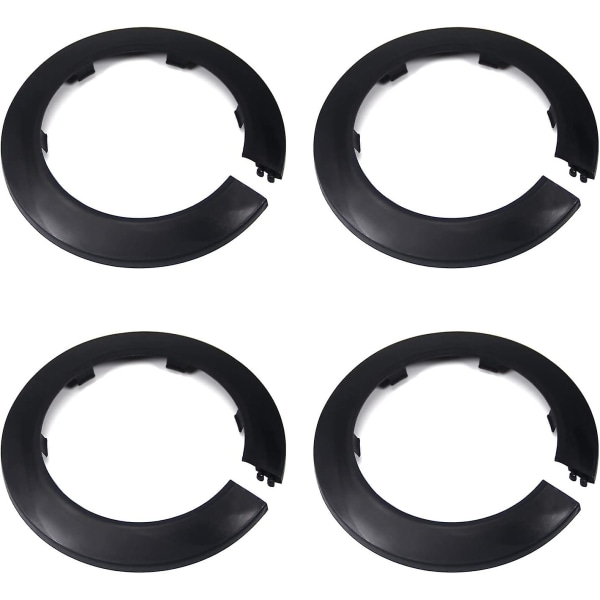 Passande 0,63\" ytterdiameter fläns vattenrörskåpa dekoration svart rörkåpa radiator PP plast 16mm rosett krage för väggrör dekoration 90mm 16mm