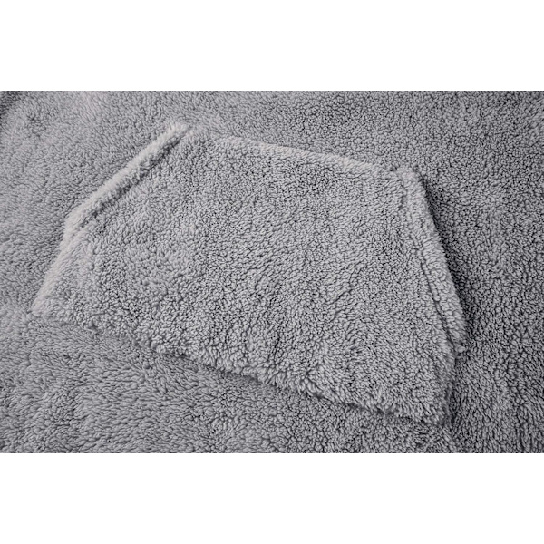 Herre Dame Bærbar Tæppe Sweatshirt Fuzzy Sherpa Oversized Hyggelig Pullover Hættetrøje Kæmpe Stor Lomme Tæppe med Ærmer Grå, Large Grey