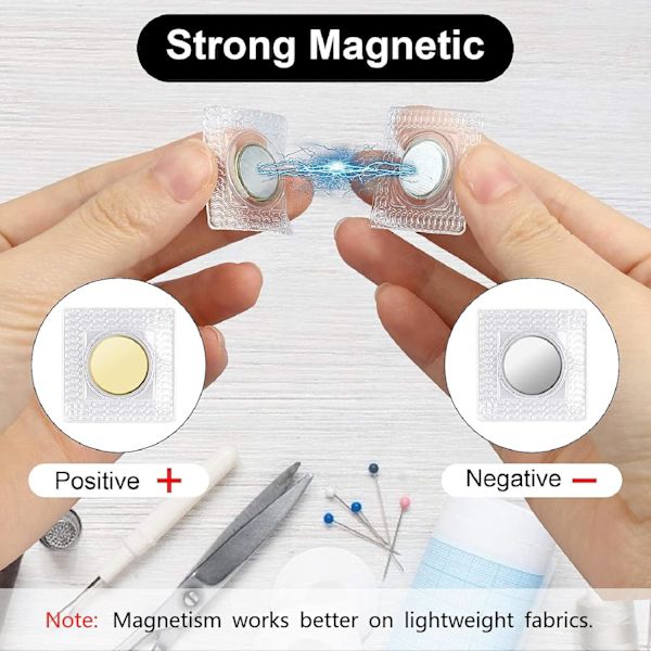 20 paria näkymättömiä magneettinappeja, piilotettu ommeltava magneettikiinnitys, PVC piilotettu lompakkokiinnitys käsilaukkuun ja vaatteisiin