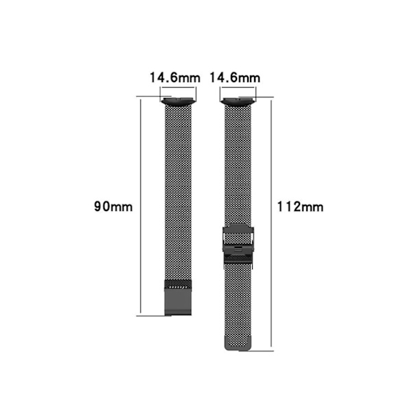 Metallklipp för Fitbit Luxe svart