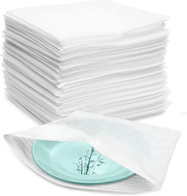 100-pack Återvinningsbara Skumförpackningsark - Inpackningsfickor (30 cm x 30 cm)