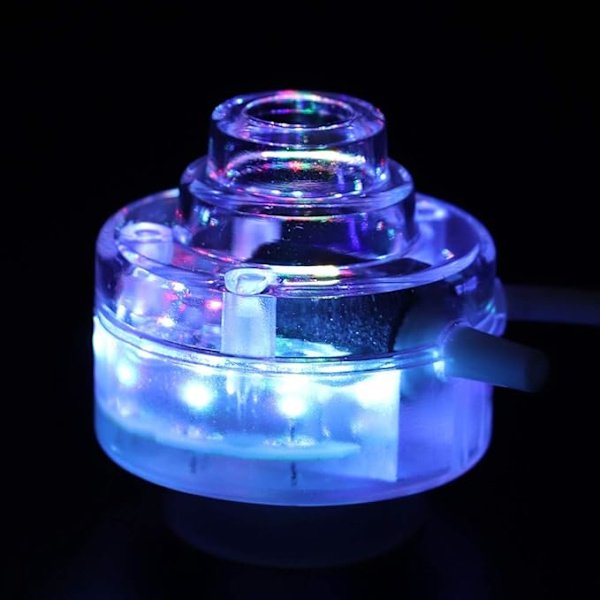 Fargerik Gradient Jevn Luftutgang Undervanns Boble Akvarium Lys LED, Senkbar Lys, Vanntett for Fisketank