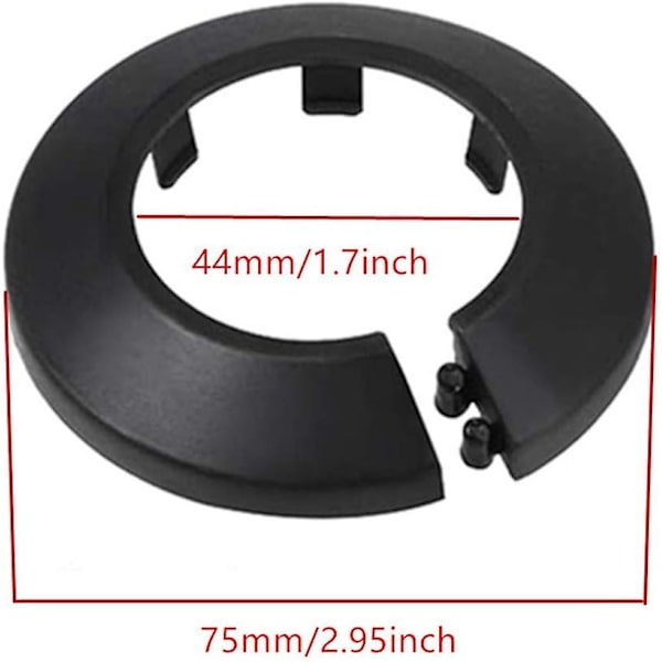4 kpl Seinälaipan ulkohalkaisija Laippa Helppo asennus Muovinen patterin peitelevy Vesiputken viemärilinjan suojus Kaulus Seinäputken suojus Koristelu Pi Black 43mm